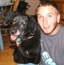 Evan McCarthy with Daisy
