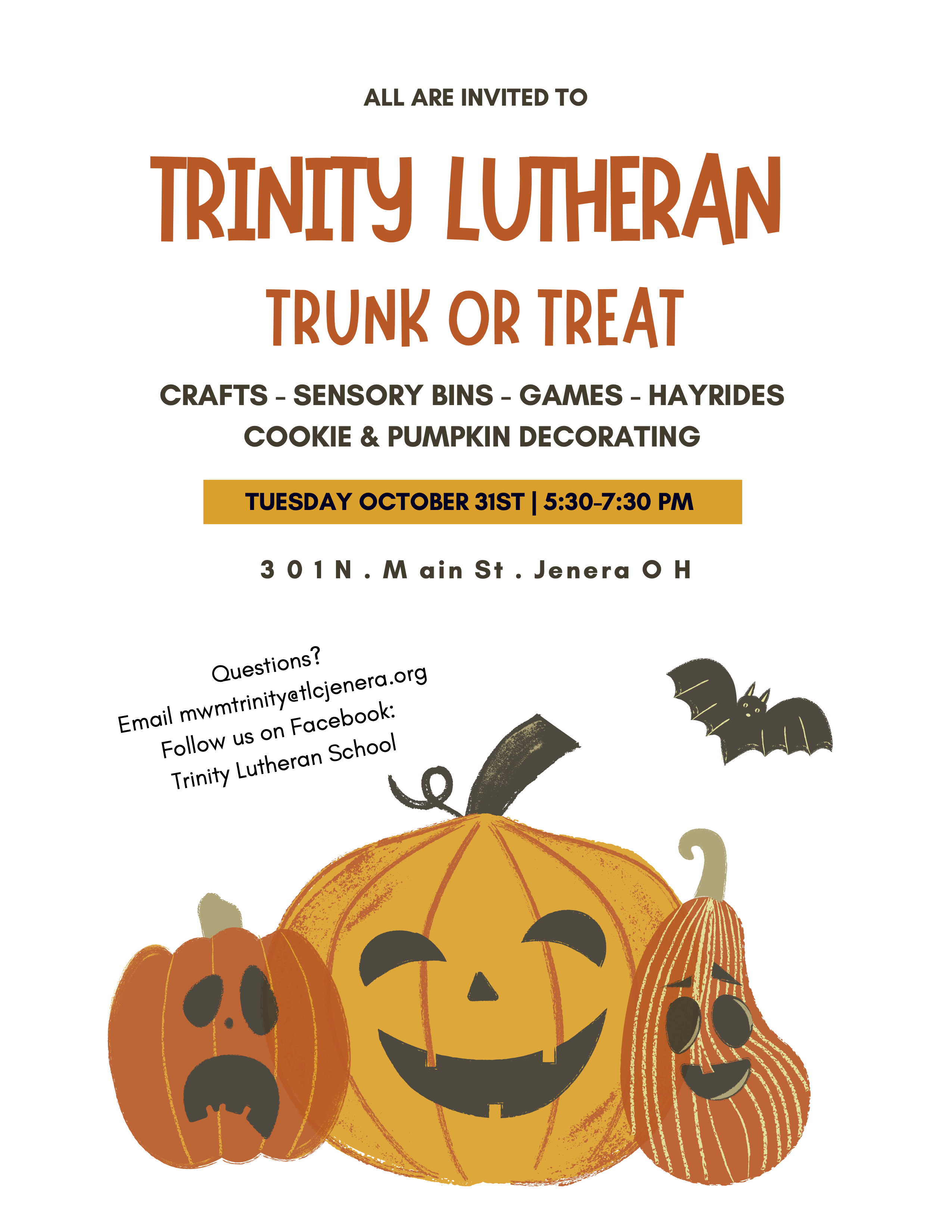 Trunk or Treat at Trinity Lutheran on October 31 Bluffton Icon