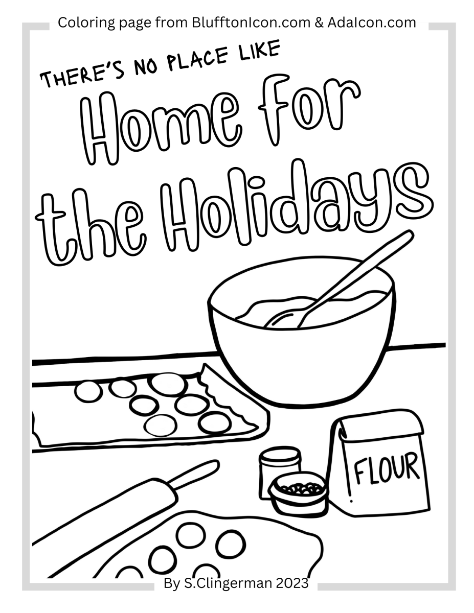 COLORING PAGE Home for the Holidays Bluffton Icon