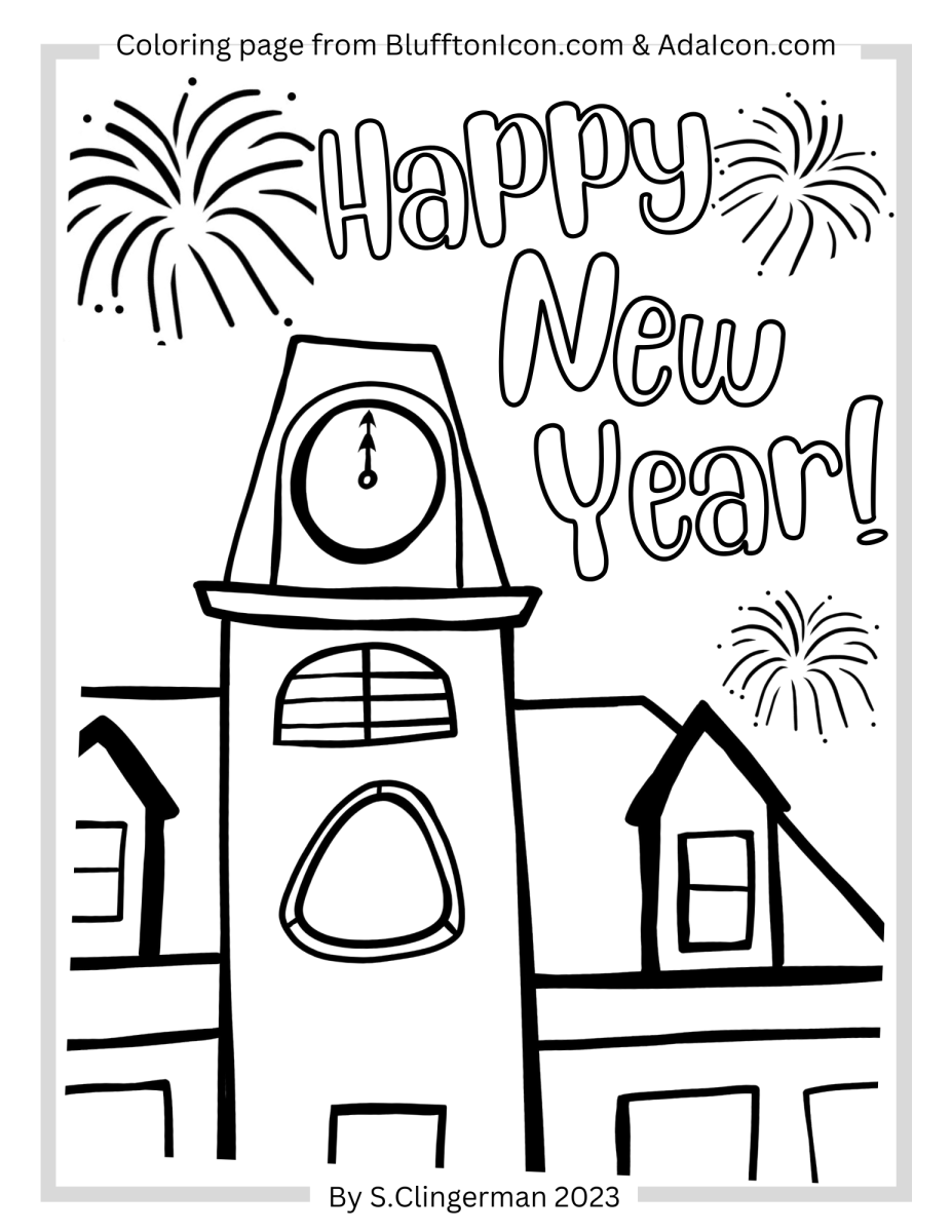 Easy New Year Drawing Tutorial and New Year Coloring Page-saigonsouth.com.vn
