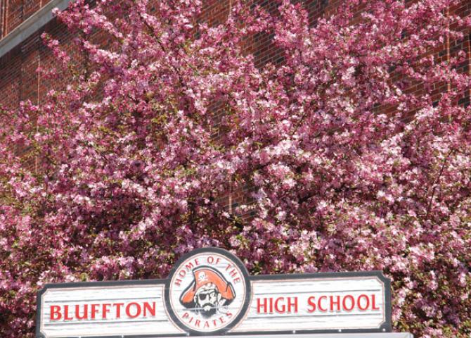 Bluffton blooms in April