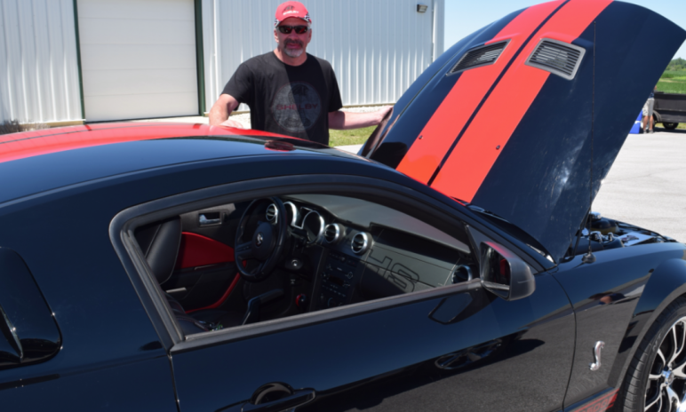George Shaw, Ada, with his 2007 Ford Mustang GT 500.