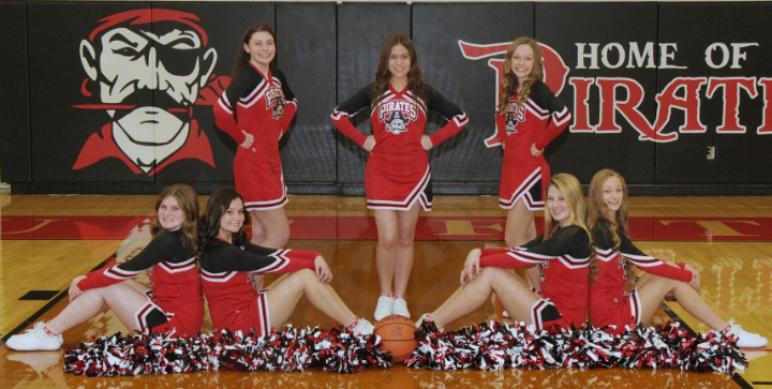 JV Cheerleaders - Kiera Rieman, Kayla VanAtta, Cora Bischoff, Ava Whitaker, Olivia Parker, Abril Diaz Valdiviezo, Amy Jebsen.