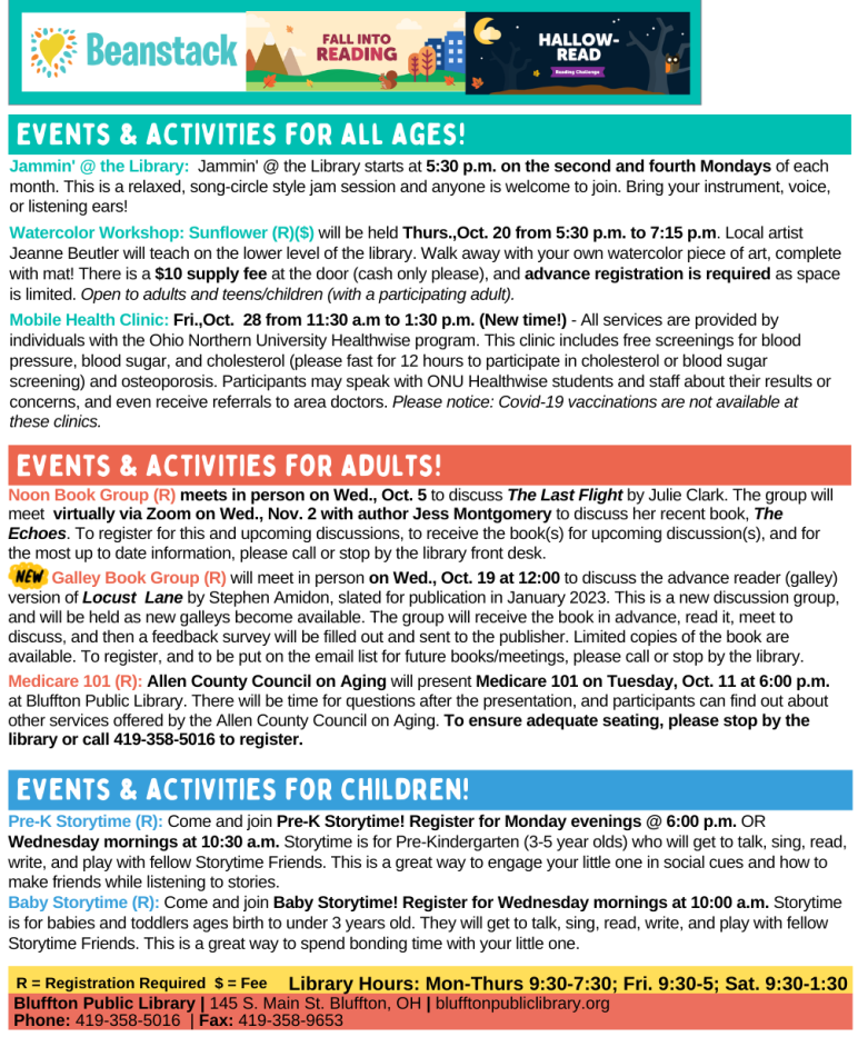 October 2022 BPL newsletter