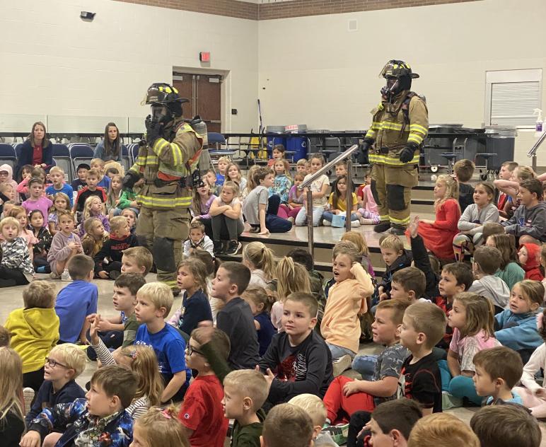 Over 500 students attended fire safety assemblies