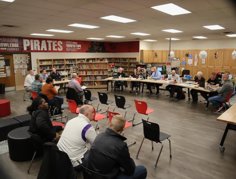 School board meets in Elementary Media Center
