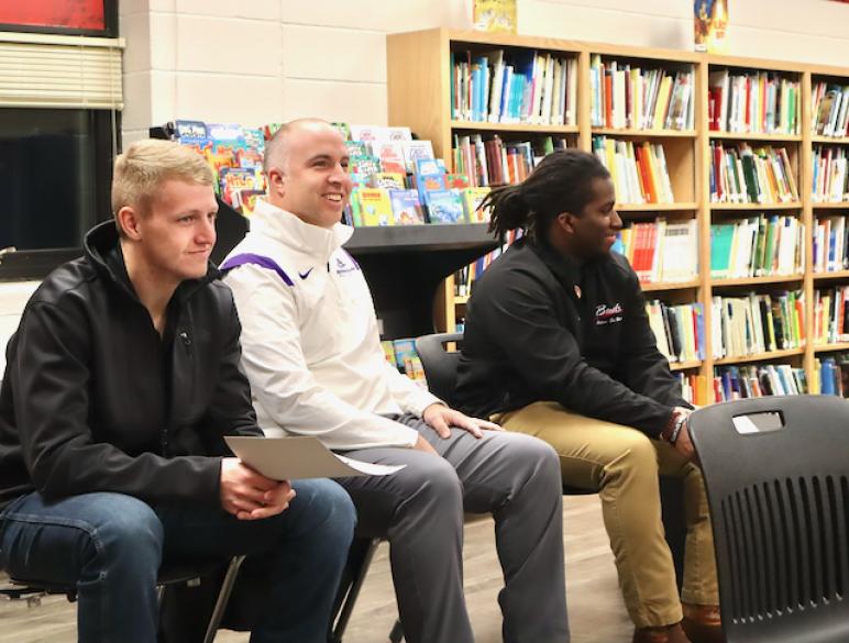 Bluffton football coach and players comment on High Five Fridays
