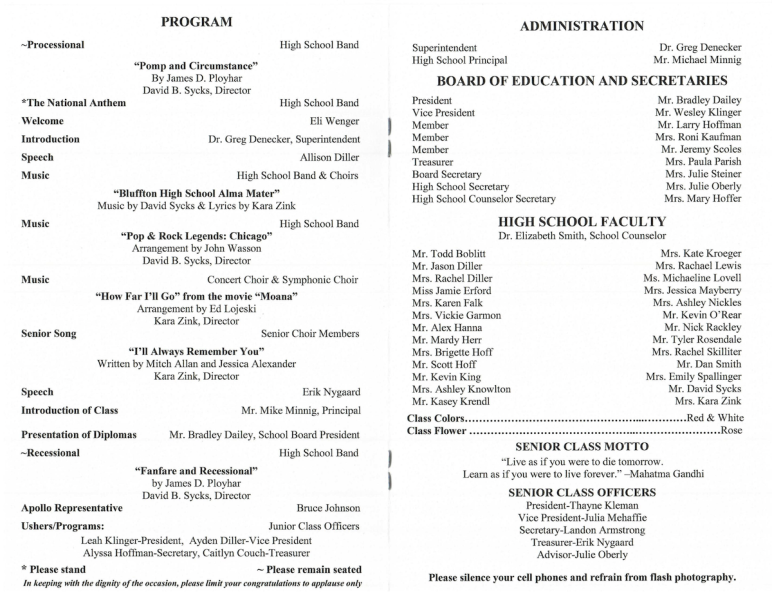 BHS 2023 graduation program 3