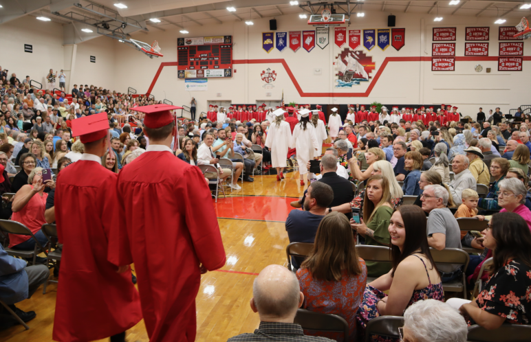Seniors process into the BHS gym