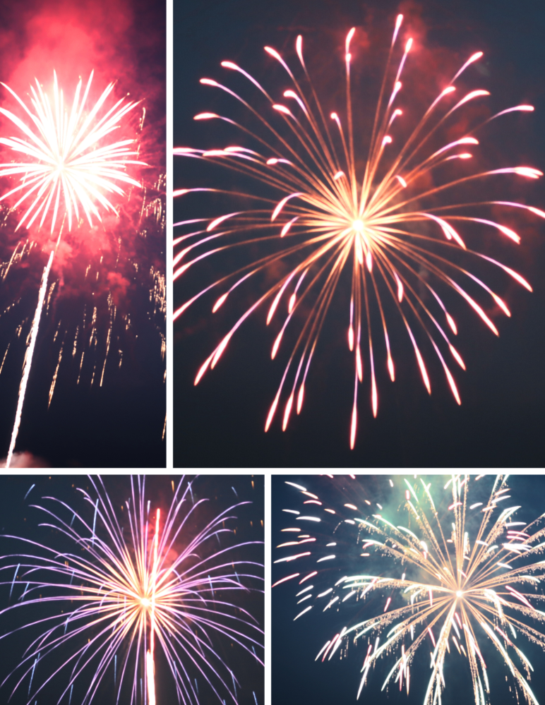 2023 Fireworks display after NNO; courtesy of Bluffton Area Chamber of Commerce donors