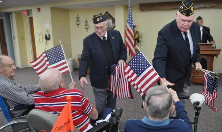 Raising the colors