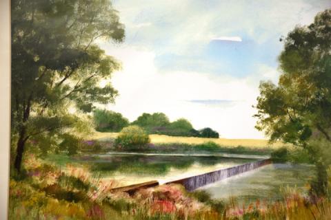 Oscar Veleaquez painting