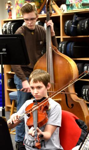 Daniel Siders, bass; Milo Combs, viola
