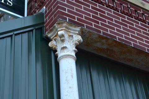 White column at 111 N. Main