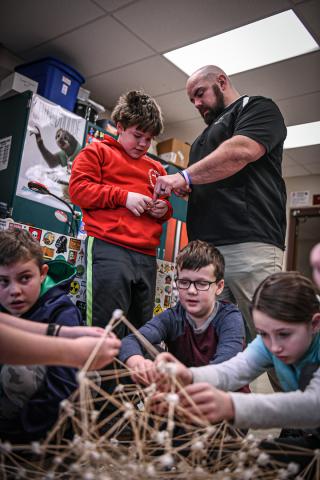 Mr. Richards lends a helping hand
