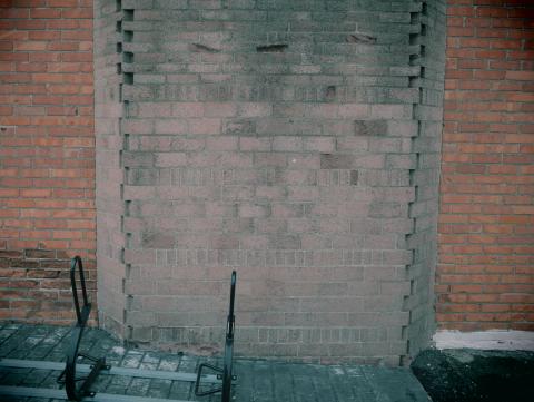 The safe's backside