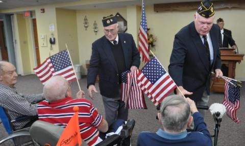 Raising the colors