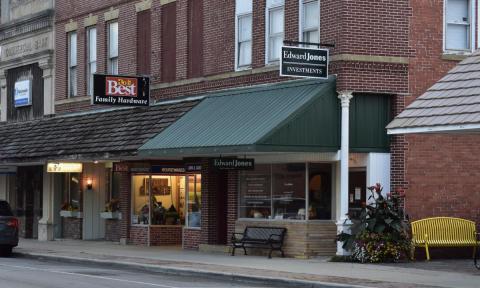 Can you spot one of the oldest details on Bluffton's Main Street?