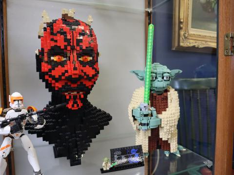 BPL display by Marvin Foster of Star Wars-themed Lego kits