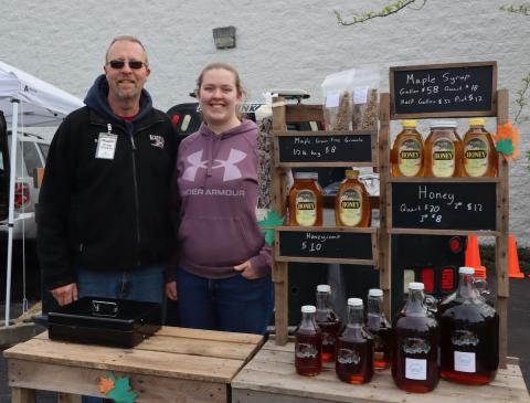 The Probst Family Farm booth at the Bluffton Farmers Market