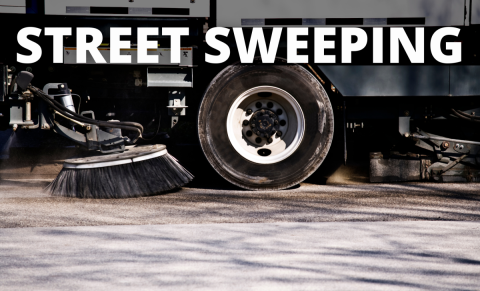 Street sweeping announcement from Village of Bluffton