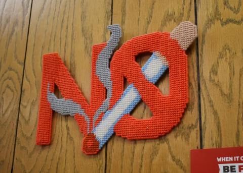 Decorative no smoking sign