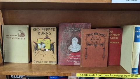 Vintage titles at Book Reviews, 123 S. Main