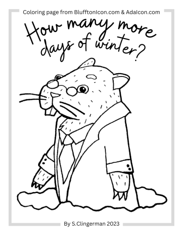 Free coloring page from the Bluffton Icon and Ada Icon