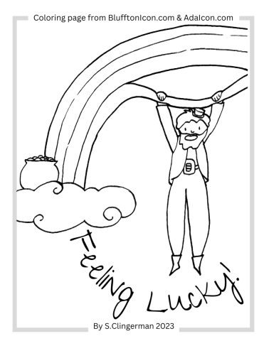 Feeling Lucky coloring page, March 2023