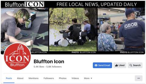 Bluffton Icon header on Facebook