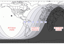 Map showing all eclipse visible