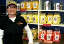 Jennifer Althaus at Shirley's Gourmet Popcorn