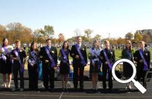 Bluffton University^aEURTMs 2010 Homecoming court were from left sophomore couple Lisa Baglien and Zeke Tracy, junior couple Bethany Bowman and Jake Atkins, senior attendants Libby Brinkman and Kenny Miller, Queen Ashtyn Shafer, King Cody Litwiller and senior attendants Jen Krehbiel and Tim Nofziger.