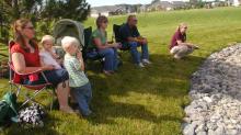 Amy Kaufman (Resident Assistant at Maple Crest) fishing with her family