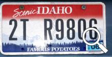 Idaho license plate on Vine