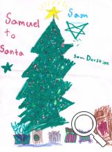 Drawing to Santa from Sam Derstine