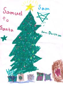 Drawing to Santa from Sam Derstine