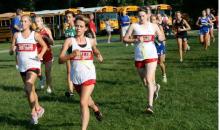 Courtney Barnett, Haley Keller and Morgan Schroeder running for BHS