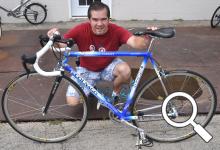 Raymond Harner with his Colnago Campagnolo 10-speed