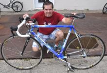 Raymond Harner with his Colnago Campagnolo 10-speed