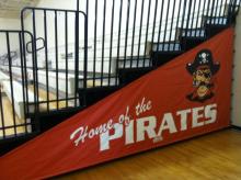 Bleacher ends for the middle school bleachers