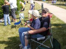 Marcile Suter^aEURTMs grandson, Peter Suter, and great grandson, Elam