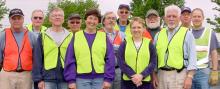Lions from left, Willis Sommer, Fred Rodabaugh, Daryl Shields, Lowell Hostetler, Sue Shields, Jan Emmert, Morris Groman, Tammy Whitlow, John Rich, Dick Ramseyer, Jerry Szabo and Doug Luginbill
