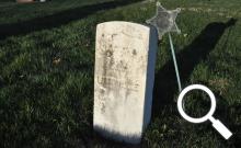 Casting a long shadow is this Civil War veteran's gravestone in Bluffton's Maple Grove.