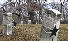 The original village cemetery on Jefferson Street