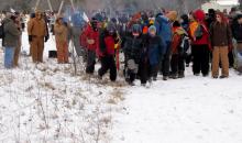 Troop 256 Pit Viper Patrol at the start of the 2012 Klondike derby