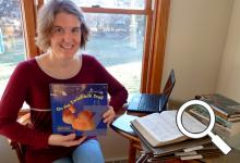 Lisa Weaver Dyck holds her latest book