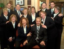 Fortman Insurance staff: Front: Catherine and John Fortman. Standing from left, Laura Kuhlman, Jonathan Fortman, Pam Eickholt, Dale Metzger, Kathy Green, Branden Fortman, Sam Brauen, Amy Baker, Zack Fortman, Laurie Basinger