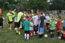 Scene from last summers' British Soccer Camp at BFR