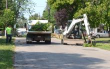Brush pick up on South Lawn Avenue